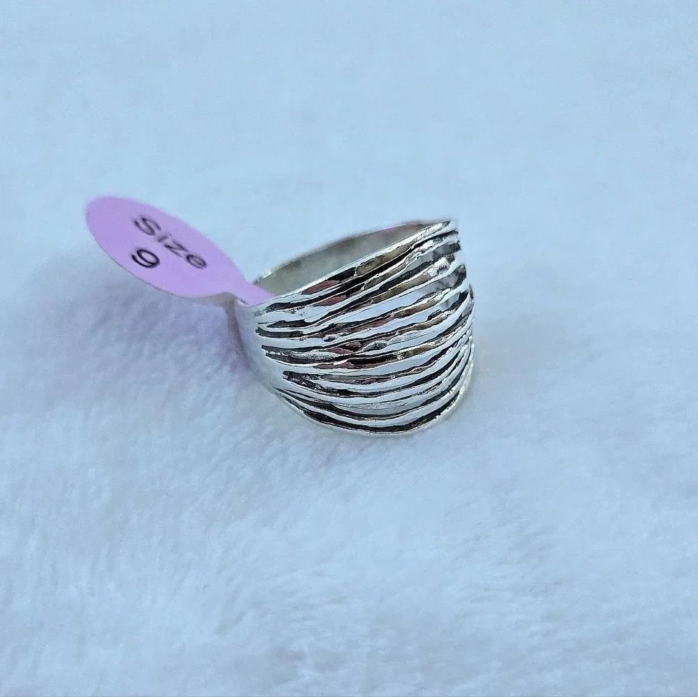 Noa Zuman Sterling Silver🤍 Convexed Bands Ring💍
